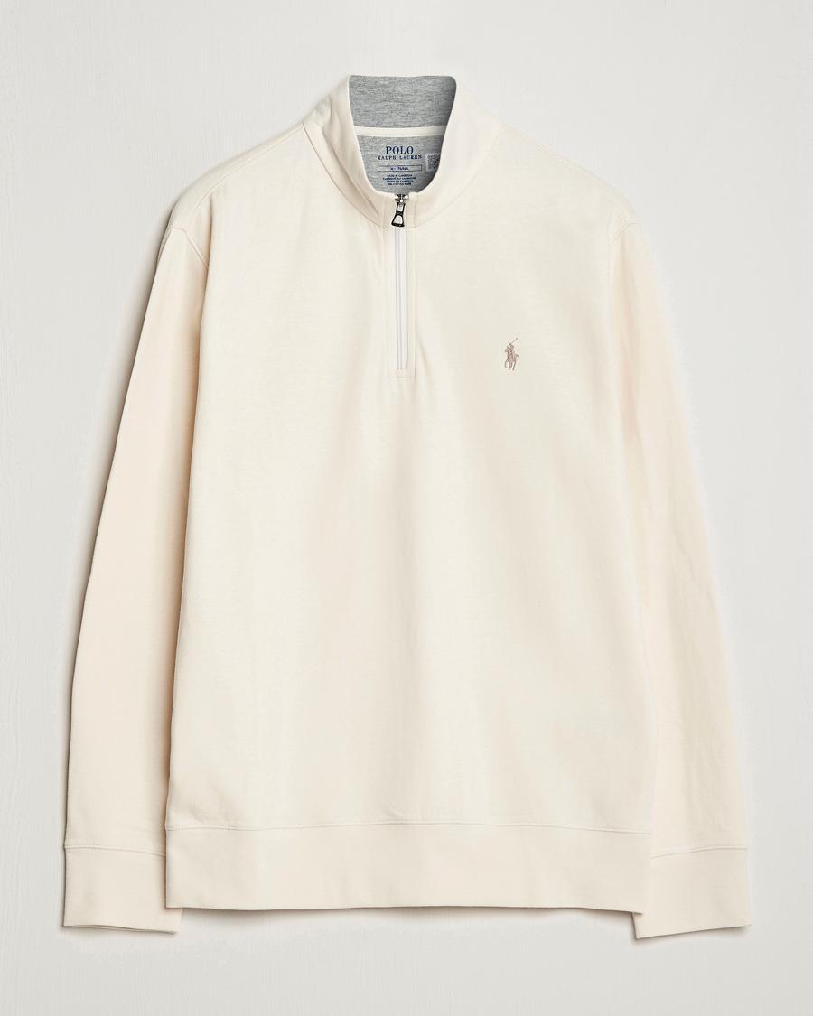 Homme | Pulls Et Tricots | Polo Ralph Lauren | Tech Double Knit Half Zip Guide Cream