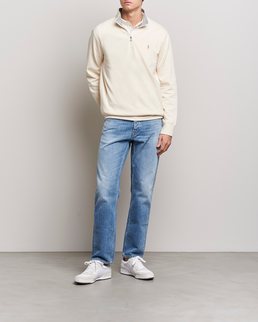 Homme | Pulls Et Tricots | Polo Ralph Lauren | Tech Double Knit Half Zip Guide Cream