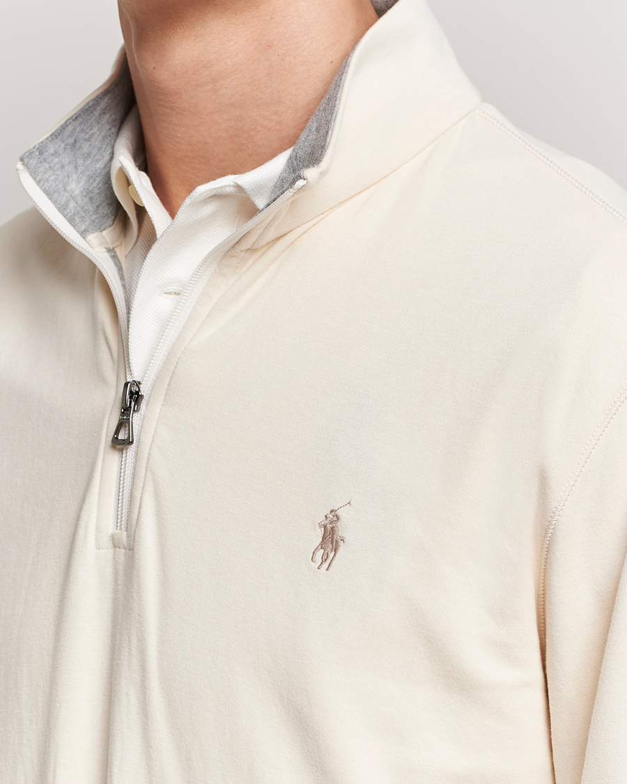 Homme | Pulls Et Tricots | Polo Ralph Lauren | Tech Double Knit Half Zip Guide Cream