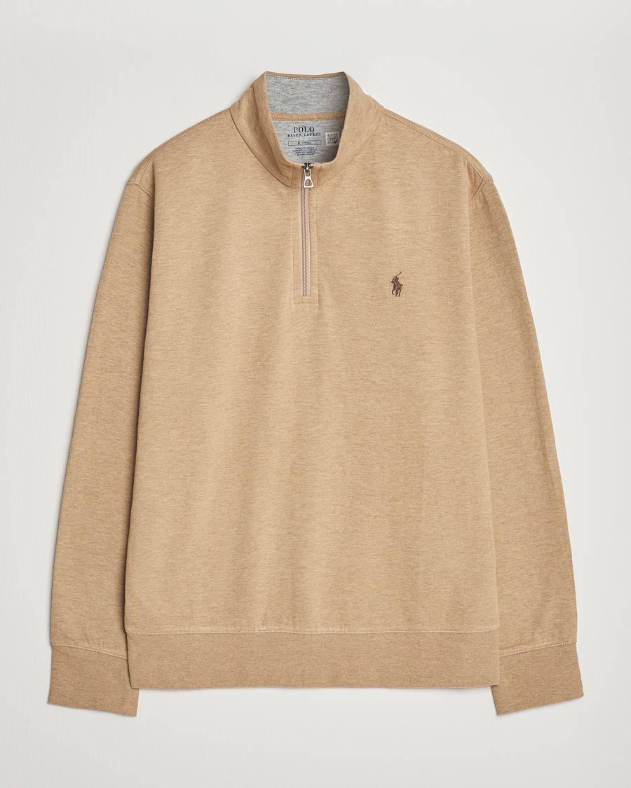 Homme | Pulls Et Tricots | Polo Ralph Lauren | Tech Double Knit Half Zip Luxury Tan Heather