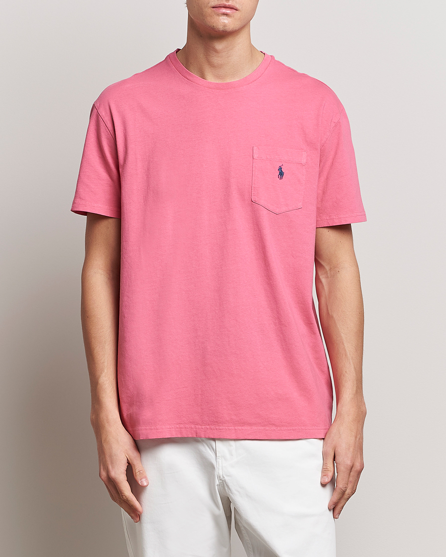 Homme | T-shirts | Polo Ralph Lauren | Cotton/Linen Crew Neck T-Shirt Red Sky