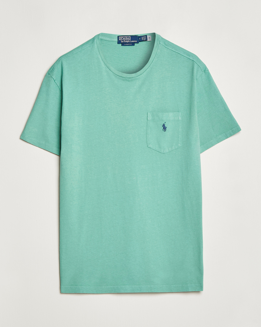 Homme | T-shirts | Polo Ralph Lauren | Cotton/Linen Crew Neck T-Shirt Essex Green