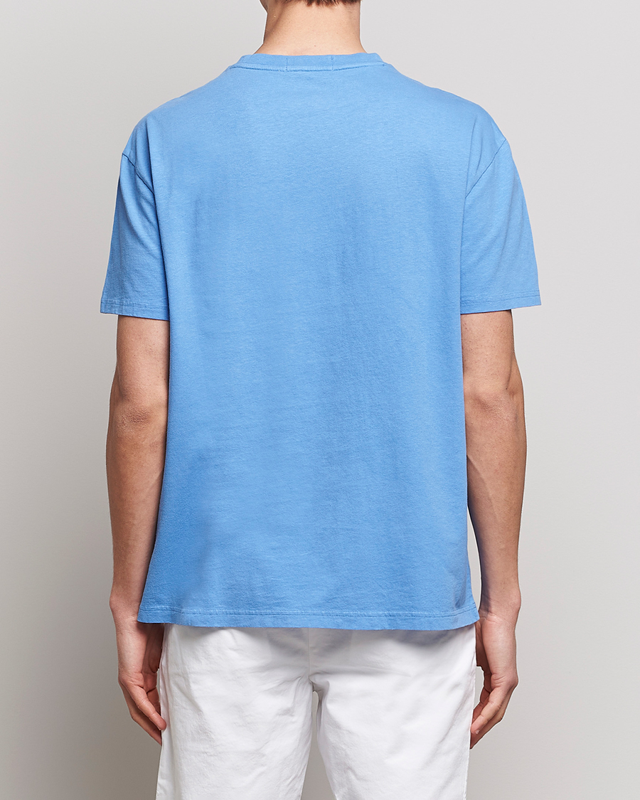 Homme | T-shirts | Polo Ralph Lauren | Cotton/Linen Crew Neck T-Shirt Summer Blue