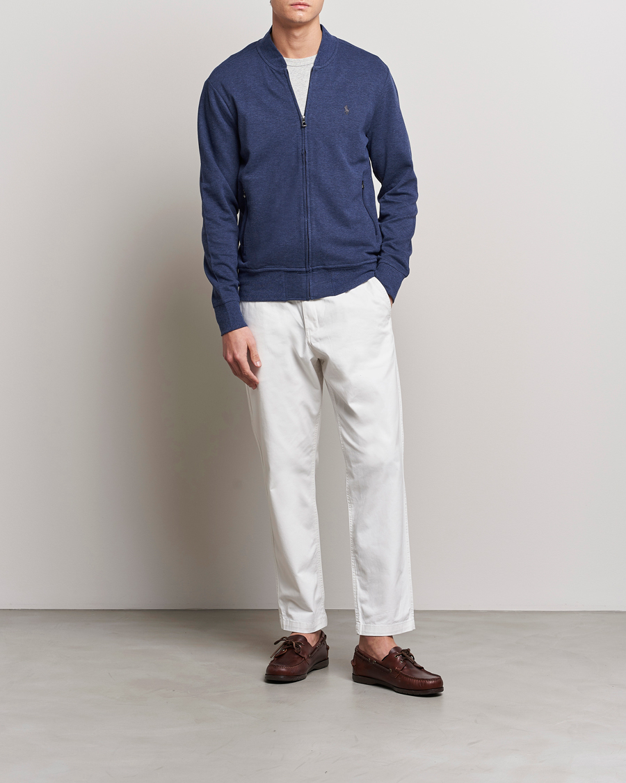 Homme | Pulls Et Tricots | Polo Ralph Lauren | Double Knit Full-Zip Sweater Spring Navy Heather