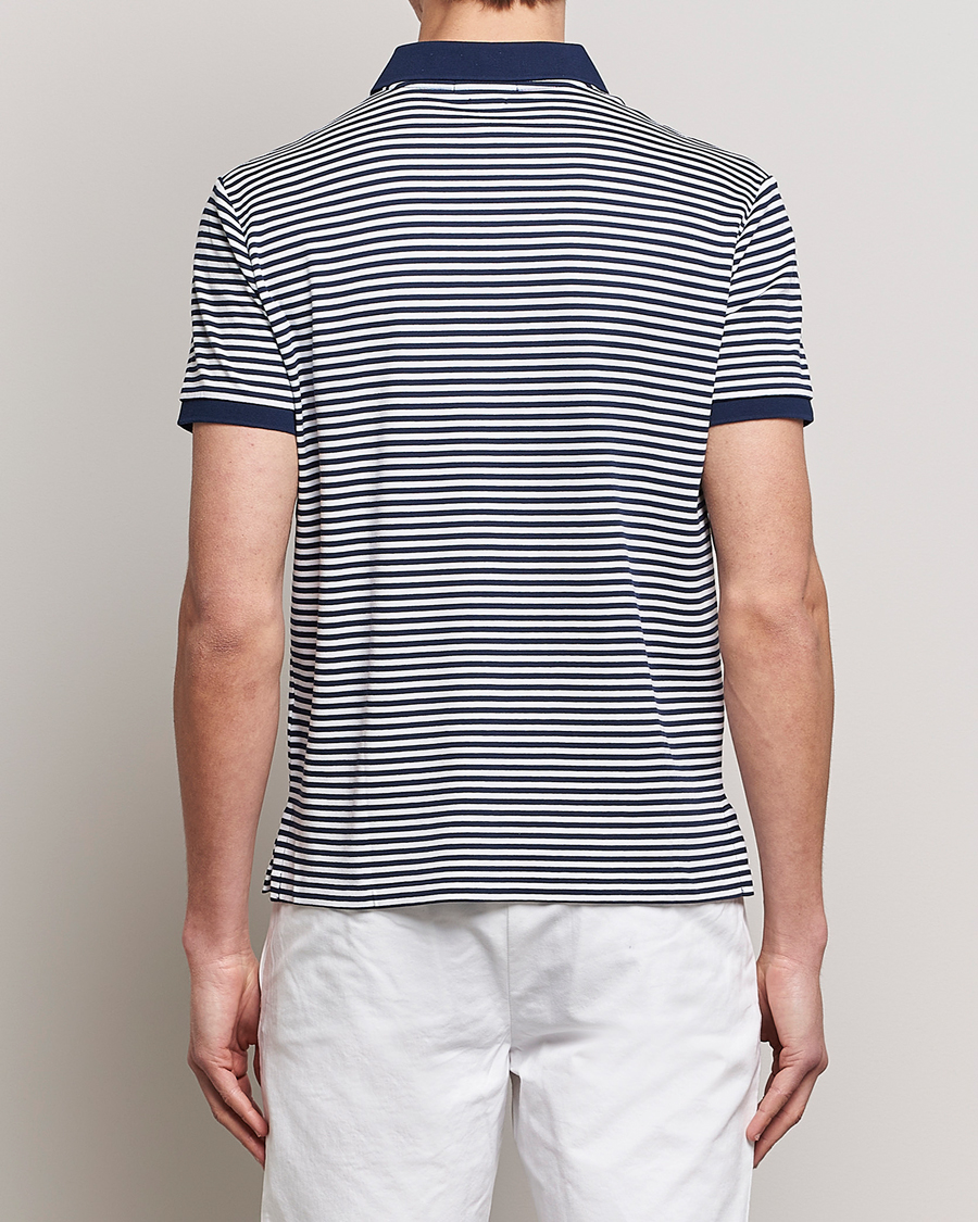 Homme | Polos | Polo Ralph Lauren | Luxury Pima Cotton Striped Polo French Navy/White