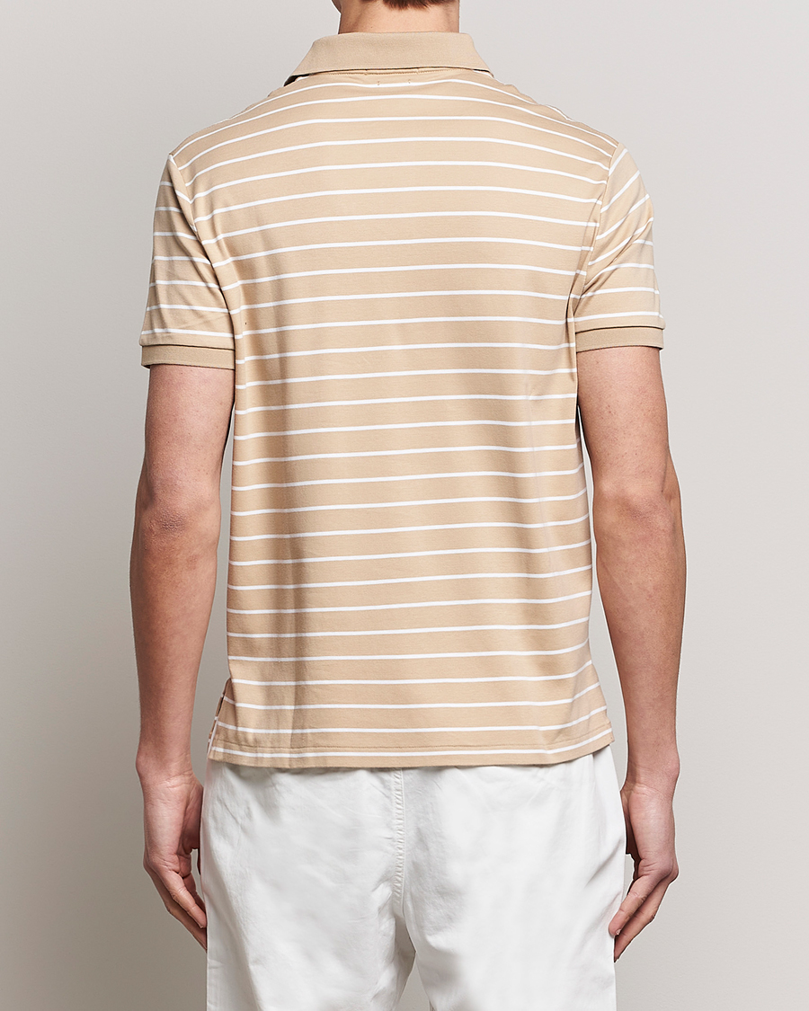 Homme | Polos | Polo Ralph Lauren | Luxury Pima Cotton Striped Polo Sand Dune/White