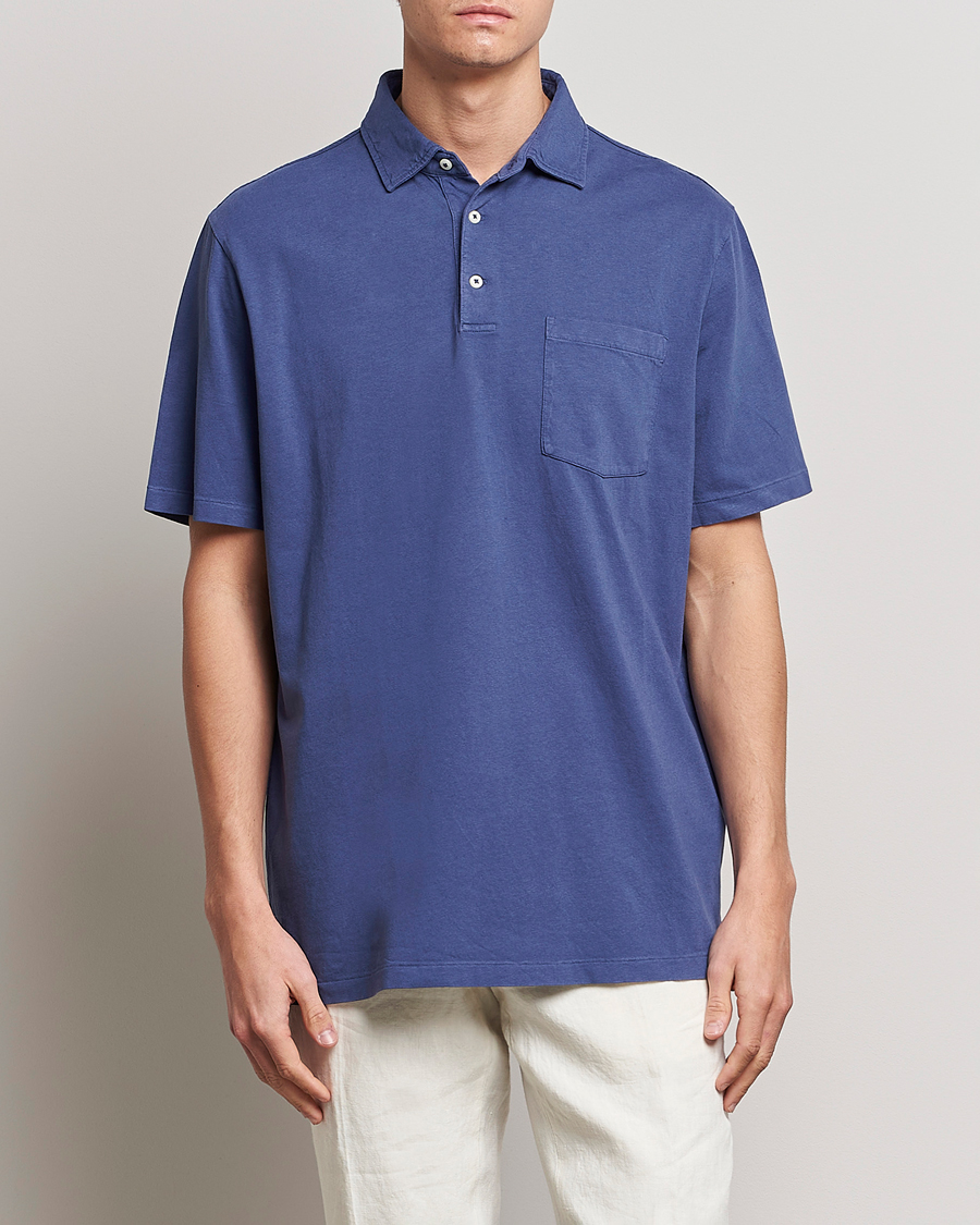 Homme | Polos | Polo Ralph Lauren | Cotton/Linen Polo Boathouse Navy