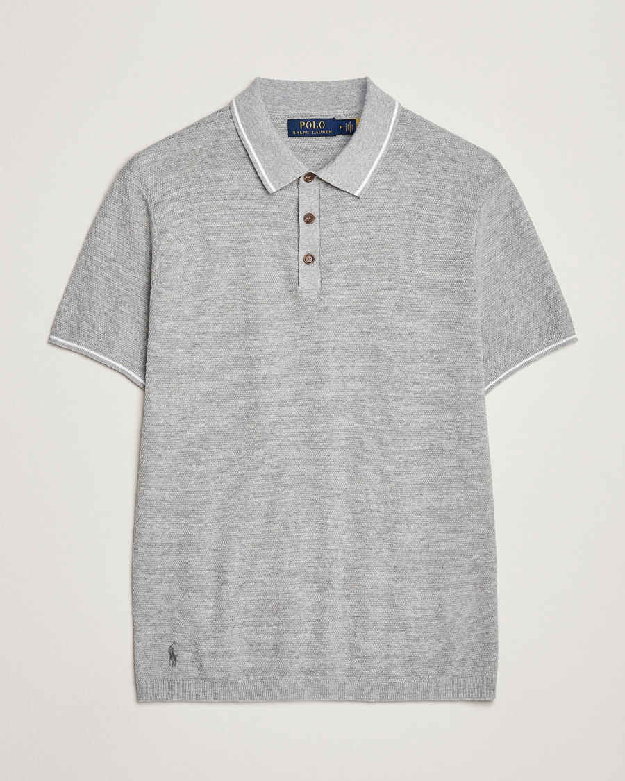 Homme | Polos | Polo Ralph Lauren | Cotton/Linen Textured Polo Andover Heather