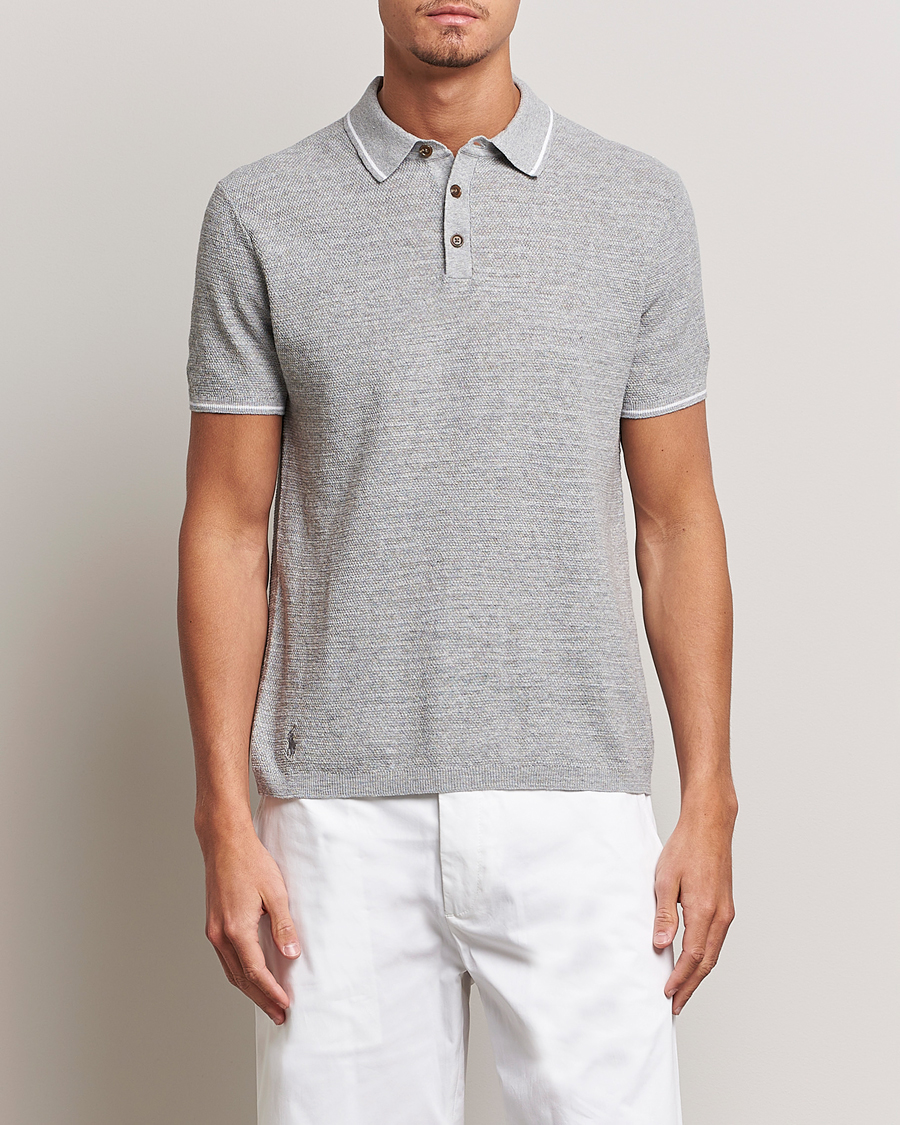 Homme | Polos | Polo Ralph Lauren | Cotton/Linen Textured Polo Andover Heather