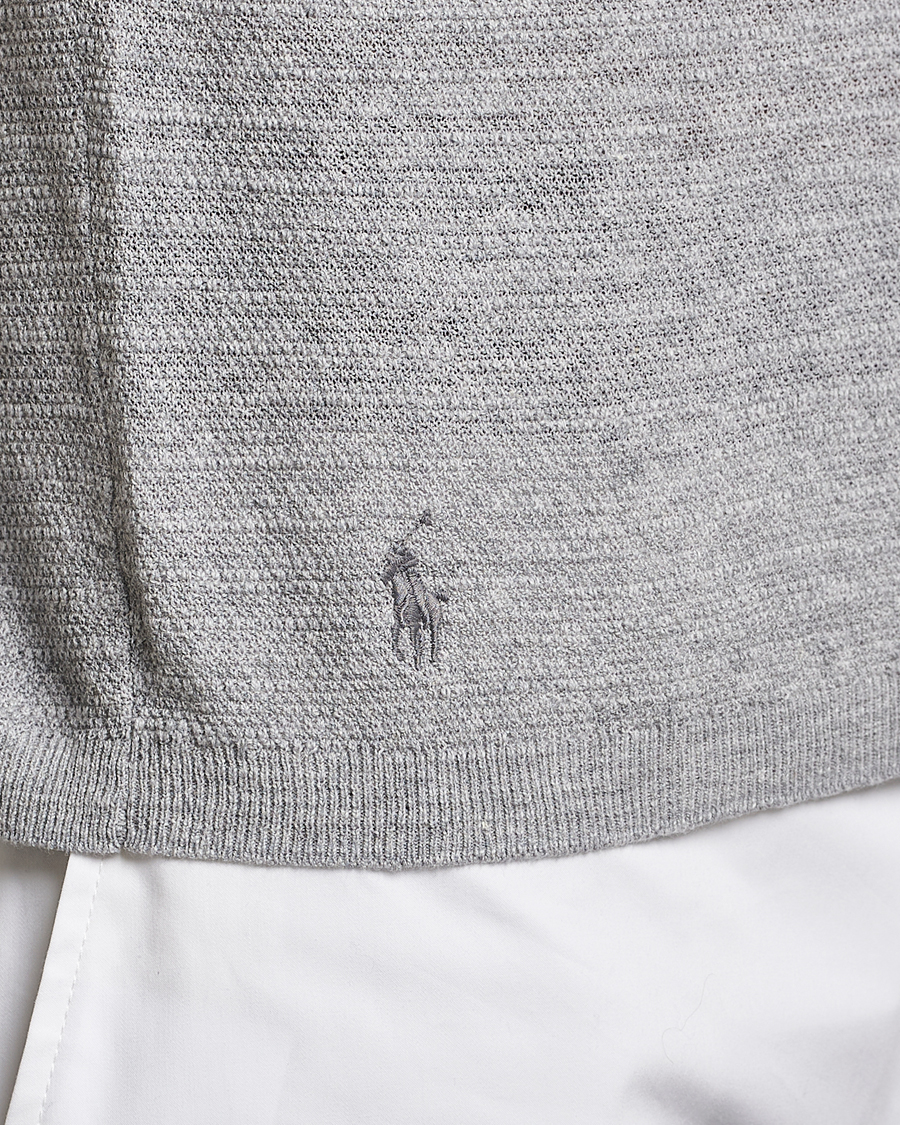 Homme | Polos | Polo Ralph Lauren | Cotton/Linen Textured Polo Andover Heather