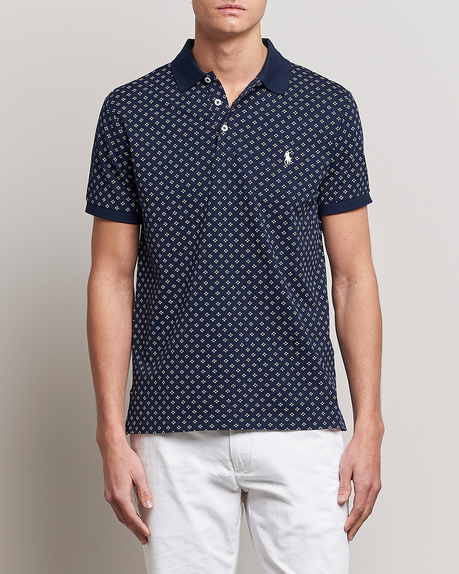Homme | Polos | Polo Ralph Lauren | Custom Slim Fit Diamond Dots Polo Newport Navy