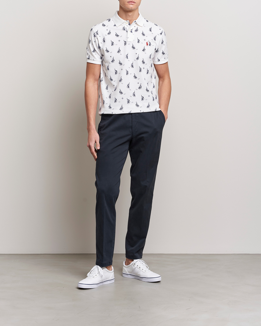 Homme | Polos | Polo Ralph Lauren | Custom Slim Fit Sailboats Polo White