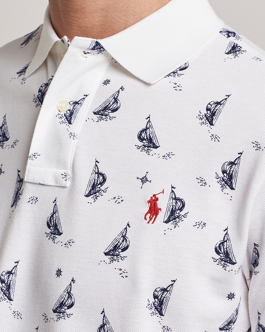 Homme | Polos | Polo Ralph Lauren | Custom Slim Fit Sailboats Polo White