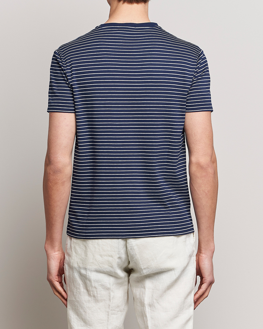 Homme | T-shirts | Polo Ralph Lauren | Luxury Pima Cotton Striped T-shirt Navy/White