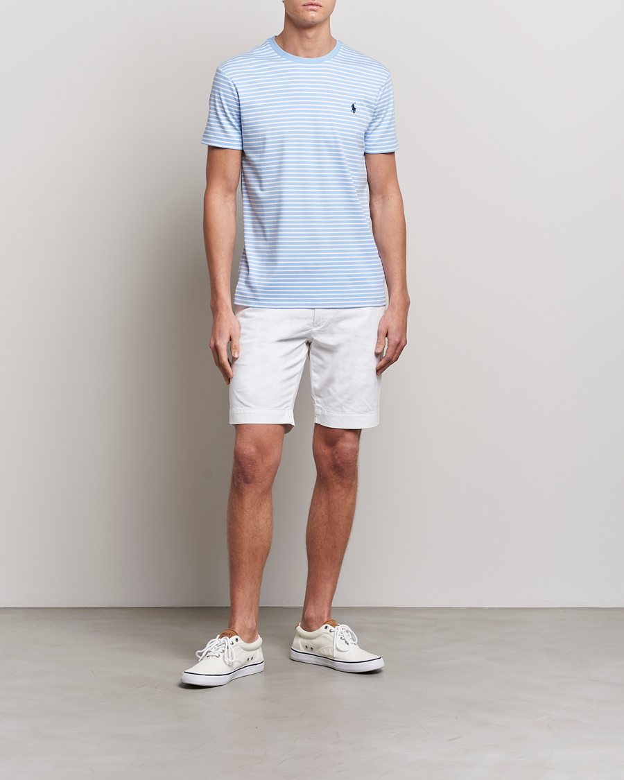 Homme | T-shirts | Polo Ralph Lauren | Luxury Pima Cotton Striped T-shirt Blue/White