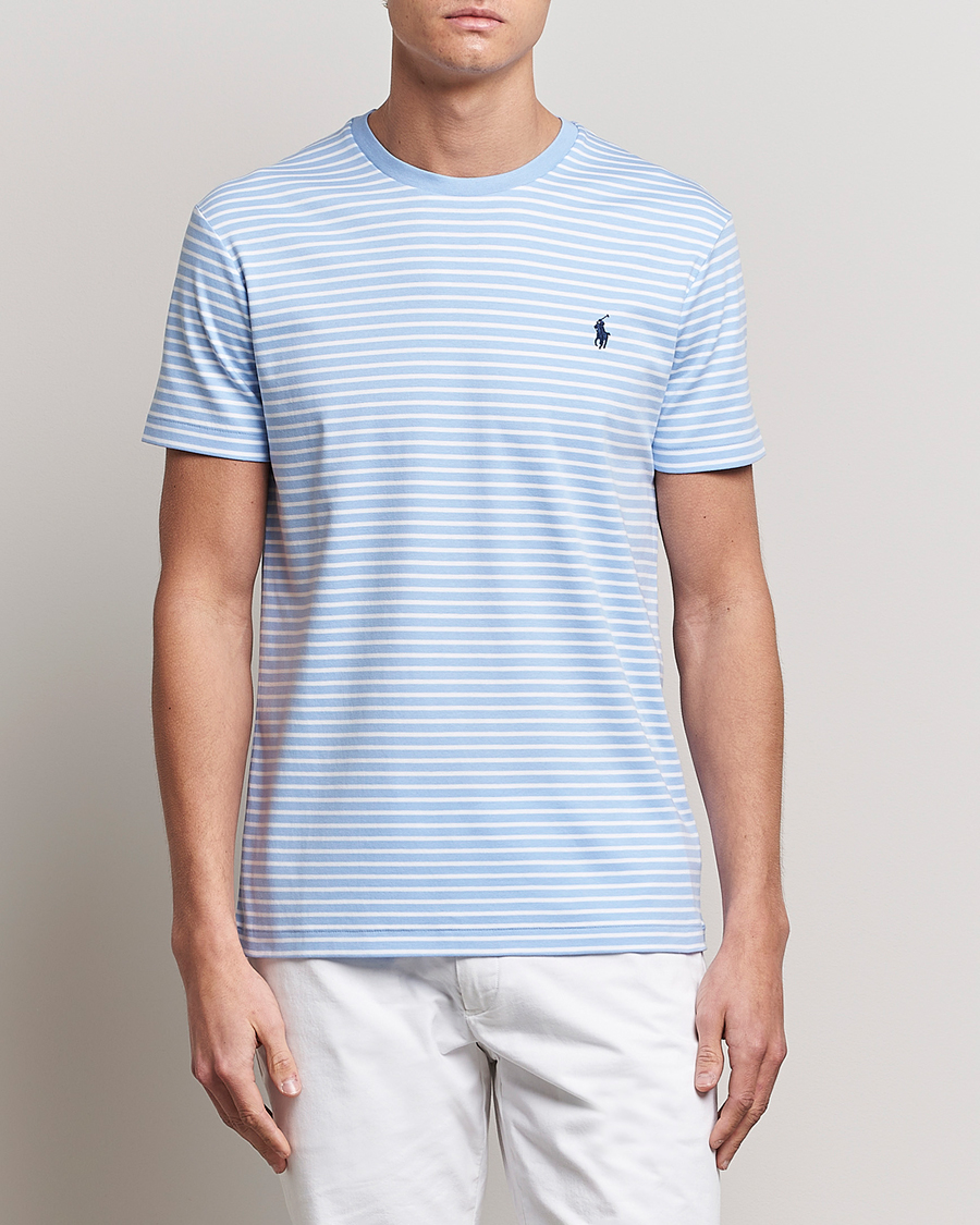 Homme | T-shirts | Polo Ralph Lauren | Luxury Pima Cotton Striped T-shirt Blue/White