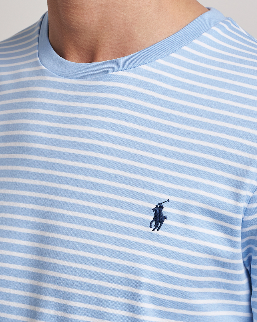 Homme | T-shirts | Polo Ralph Lauren | Luxury Pima Cotton Striped T-shirt Blue/White
