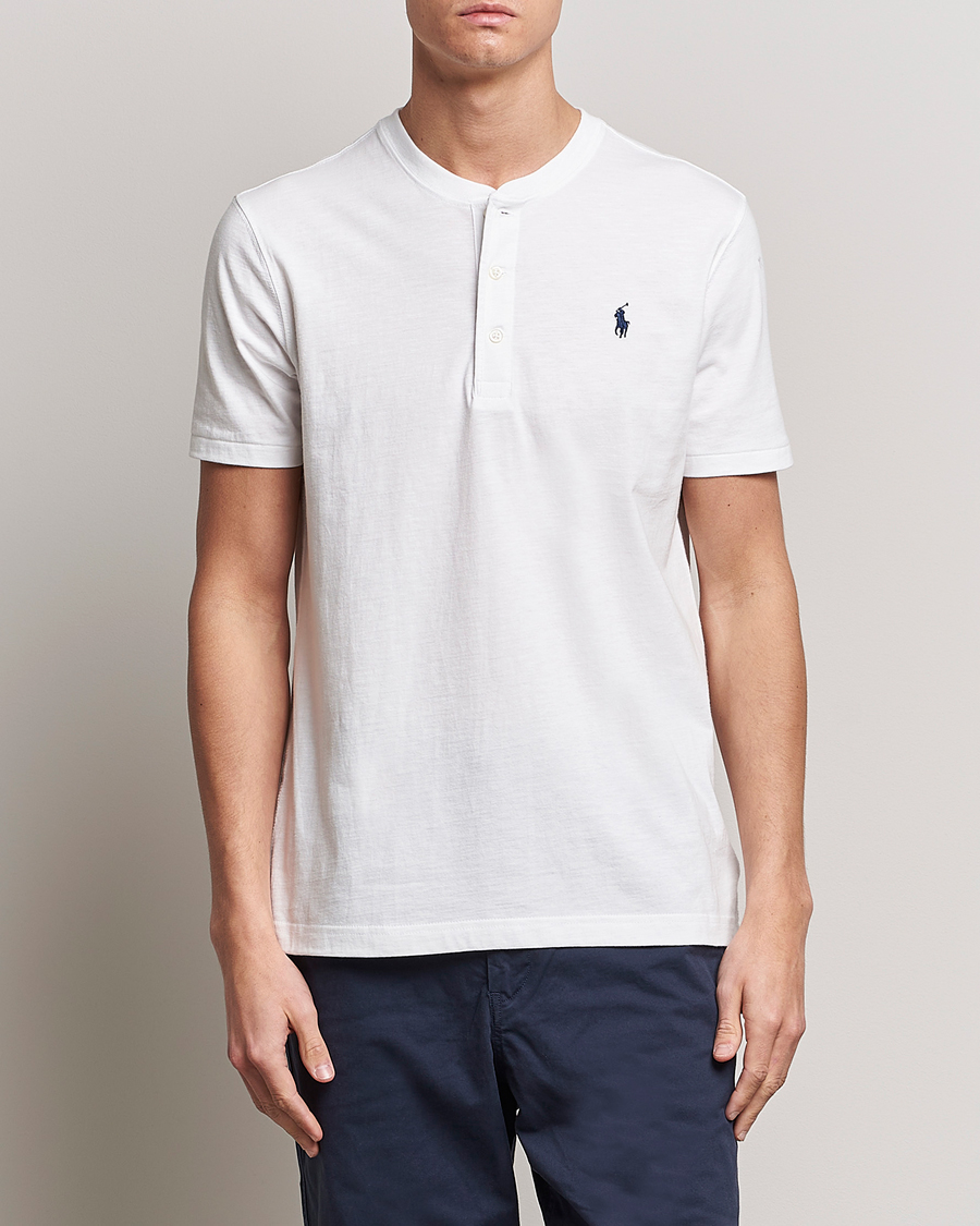Homme | T-shirts | Polo Ralph Lauren | Slub Jersey Henley T-Shirt White