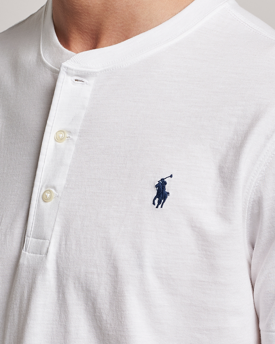 Homme | T-shirts | Polo Ralph Lauren | Slub Jersey Henley T-Shirt White