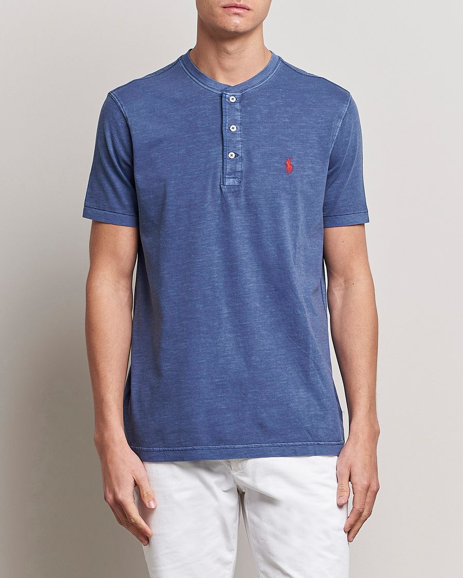 Homme | T-shirts | Polo Ralph Lauren | Slub Jersey Henley T-Shirt Light Navy
