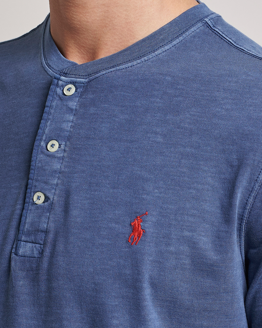 Homme | T-shirts | Polo Ralph Lauren | Slub Jersey Henley T-Shirt Light Navy