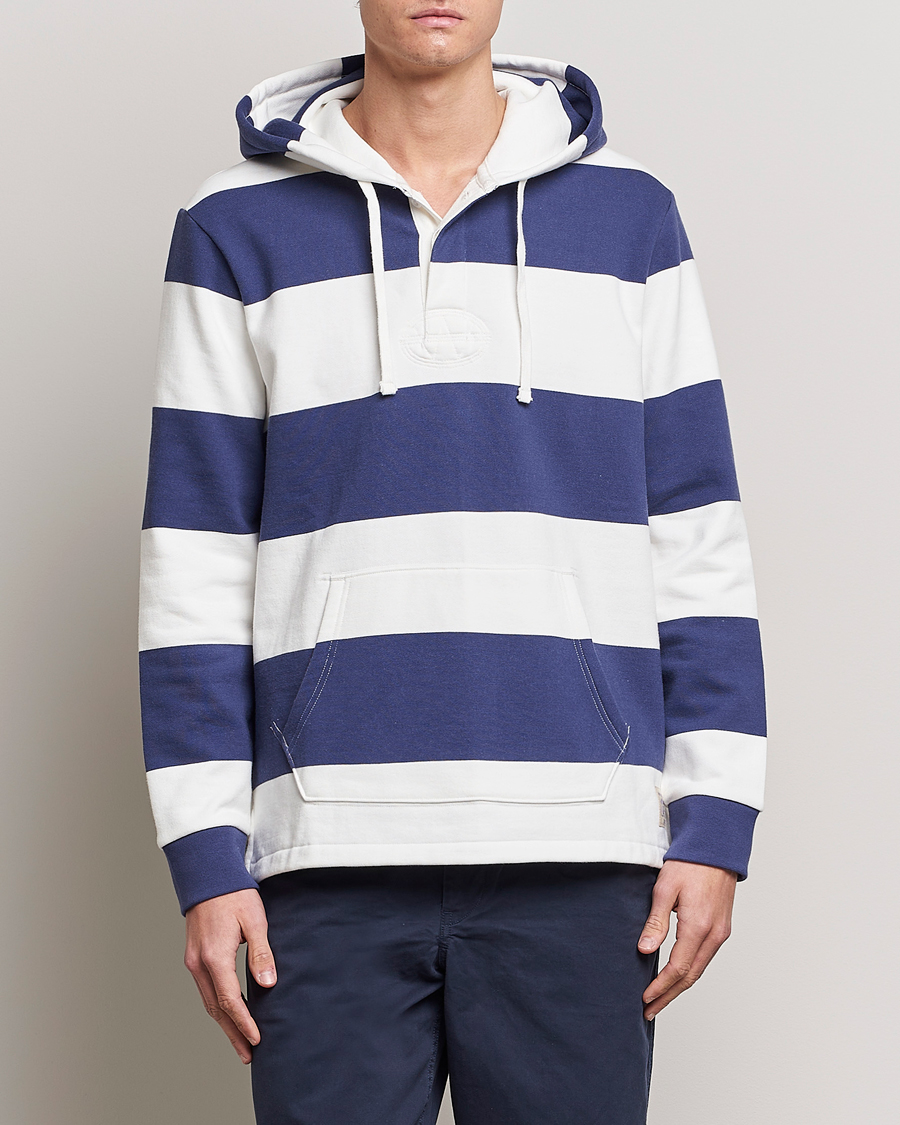 Homme | Pulls Et Tricots | Polo Ralph Lauren | Jersey Blockstriped Hoodie Boat Navy/White