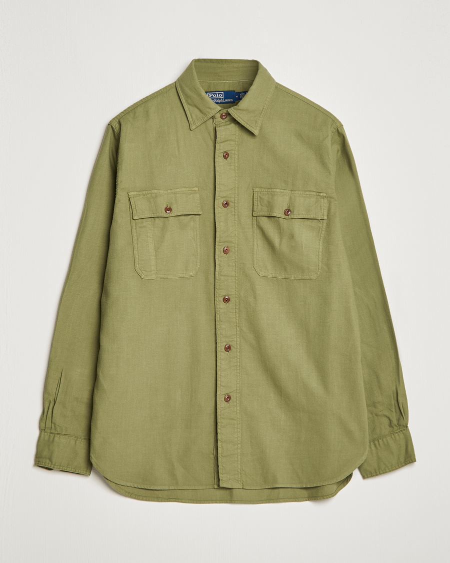 Homme | Chemises | Polo Ralph Lauren | Cotton Overshirt Sage Olive