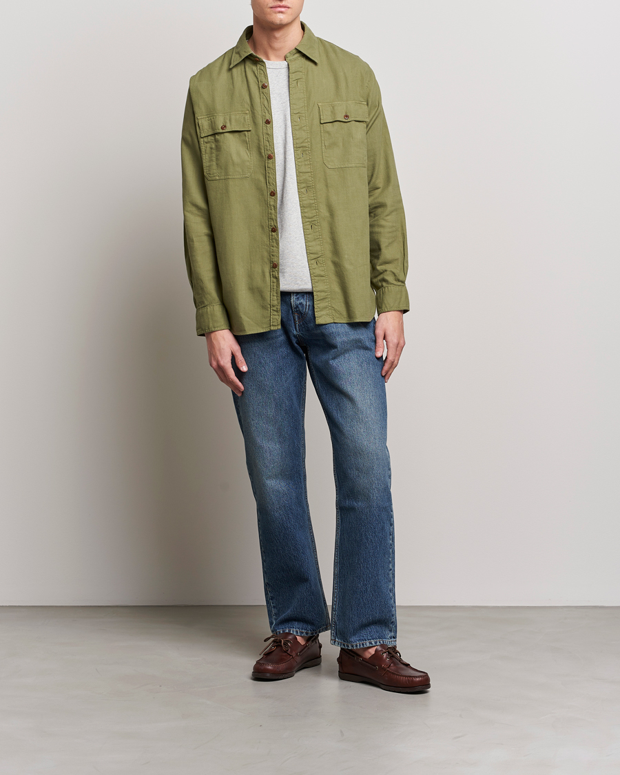 Homme | Chemises | Polo Ralph Lauren | Cotton Overshirt Sage Olive