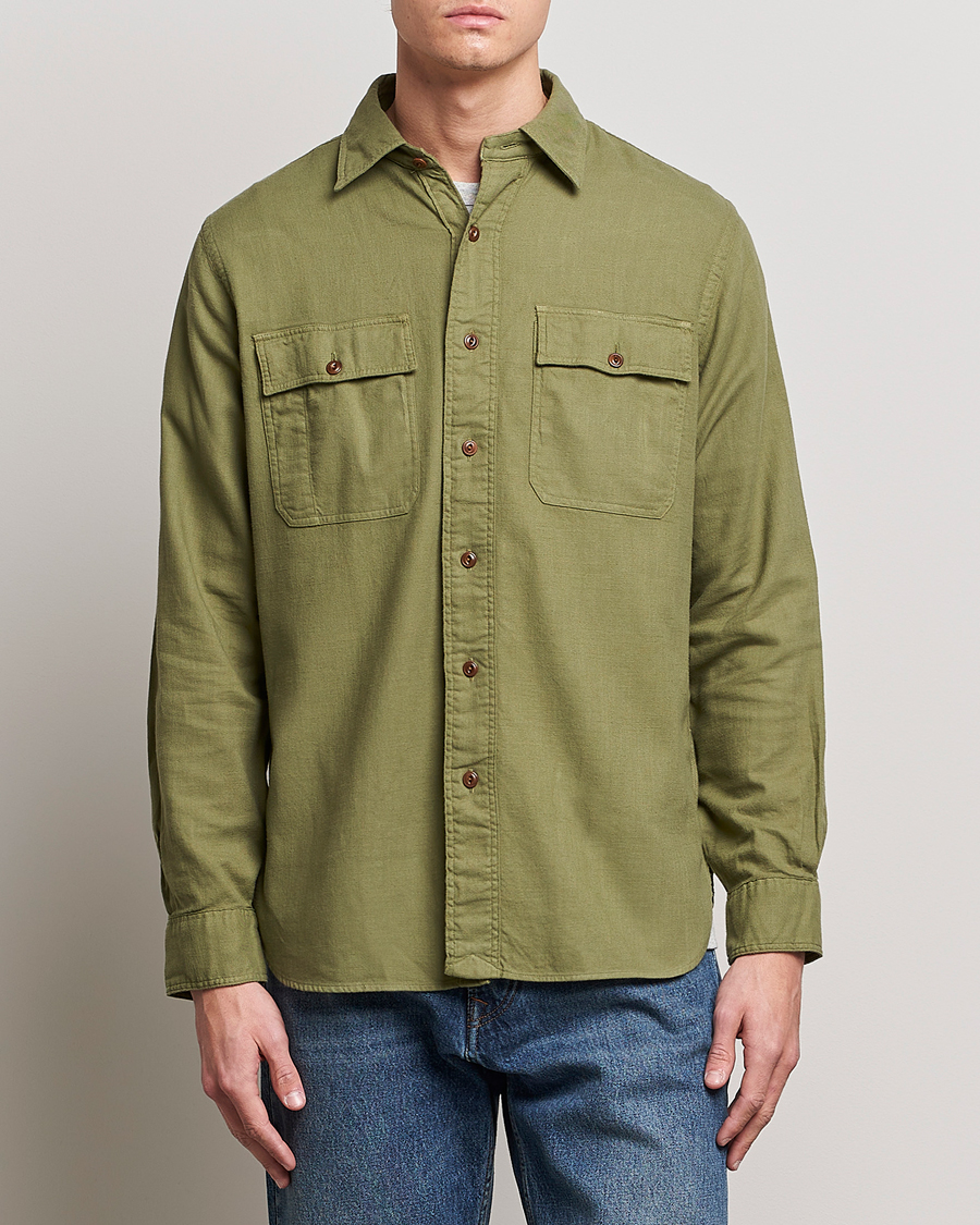 Homme | Chemises | Polo Ralph Lauren | Cotton Overshirt Sage Olive