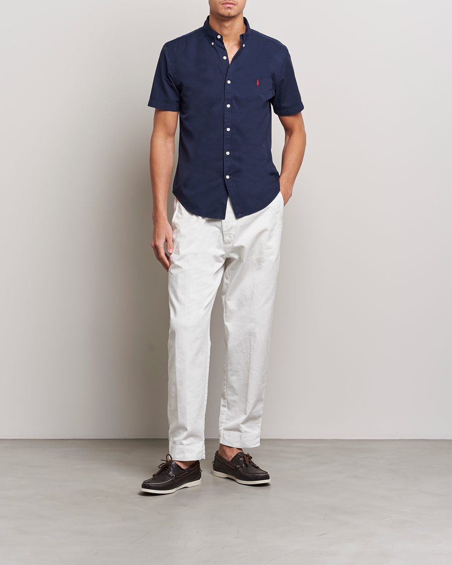 Homme | Chemises | Polo Ralph Lauren | Twill Short Sleeve Shirt Newport Navy