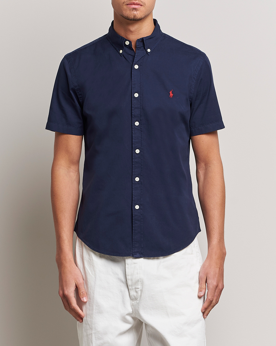Homme | Chemises | Polo Ralph Lauren | Twill Short Sleeve Shirt Newport Navy