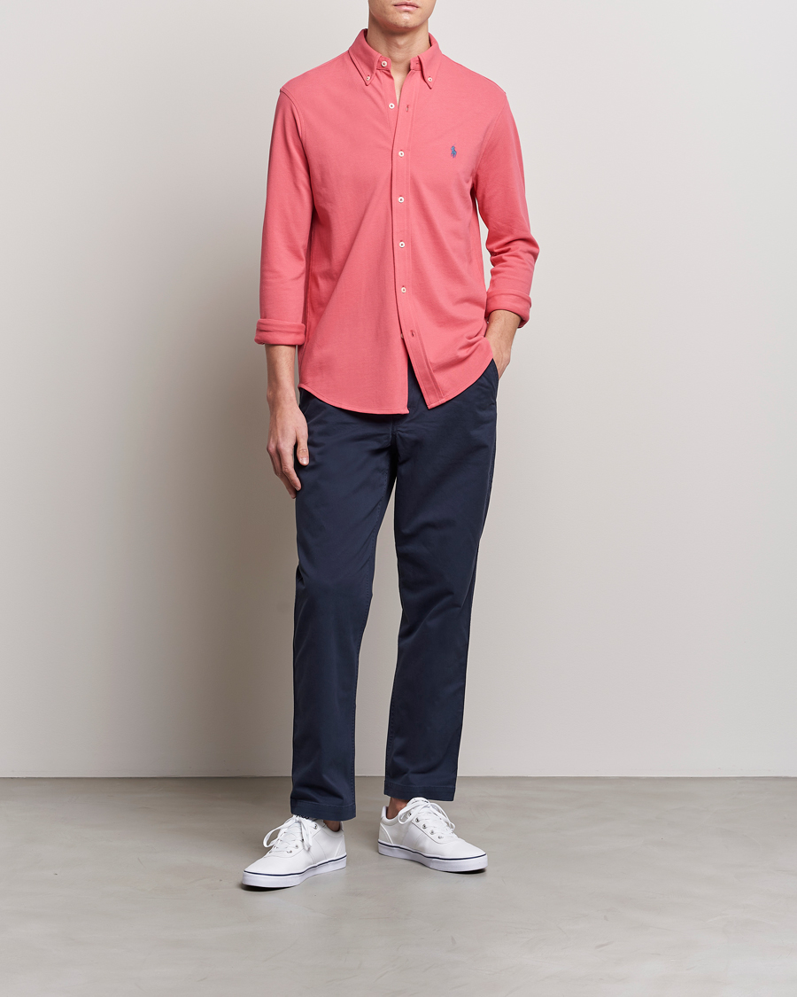 Homme | Chemises | Polo Ralph Lauren | Slim Fit Featherweight Mesh Shirt Red Sky