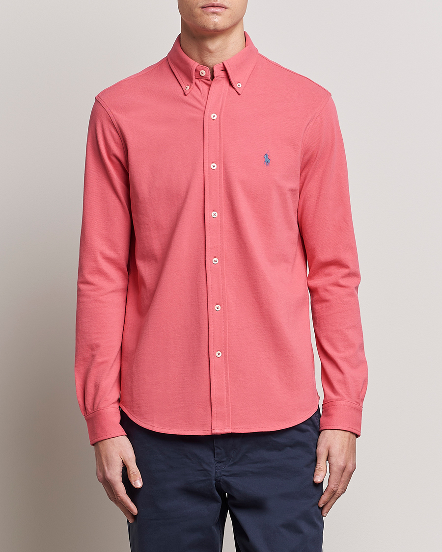 Homme | Chemises | Polo Ralph Lauren | Slim Fit Featherweight Mesh Shirt Red Sky