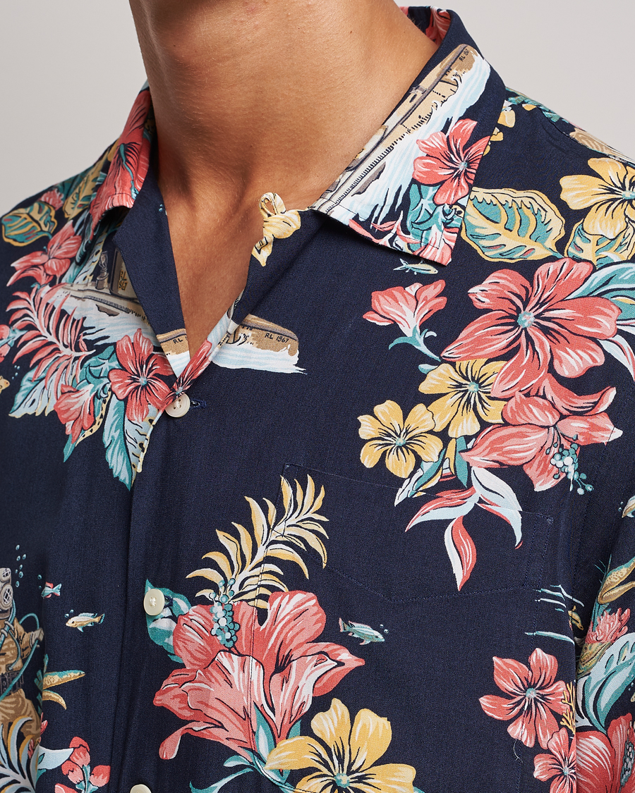 Homme | Chemises | Polo Ralph Lauren | Printed Flower Short Sleeve Shirt Navy Multi