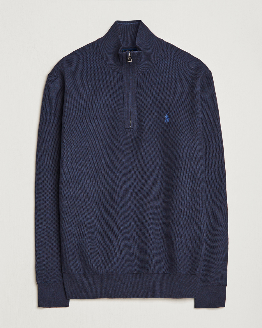 Homme | Pulls Et Tricots | Polo Ralph Lauren | Textured Half-Zip Navy Heather