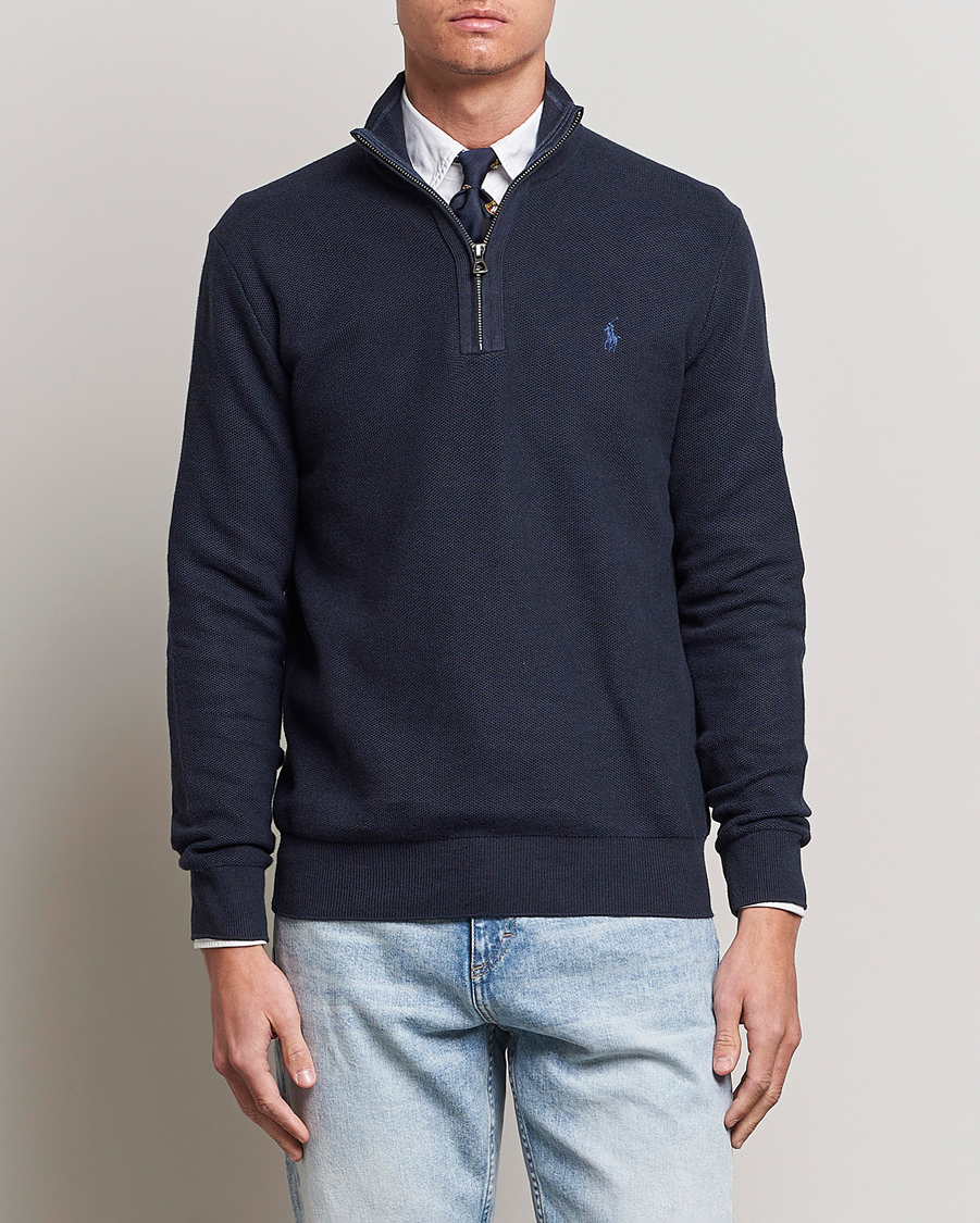 Homme | Pulls Et Tricots | Polo Ralph Lauren | Textured Half-Zip Navy Heather