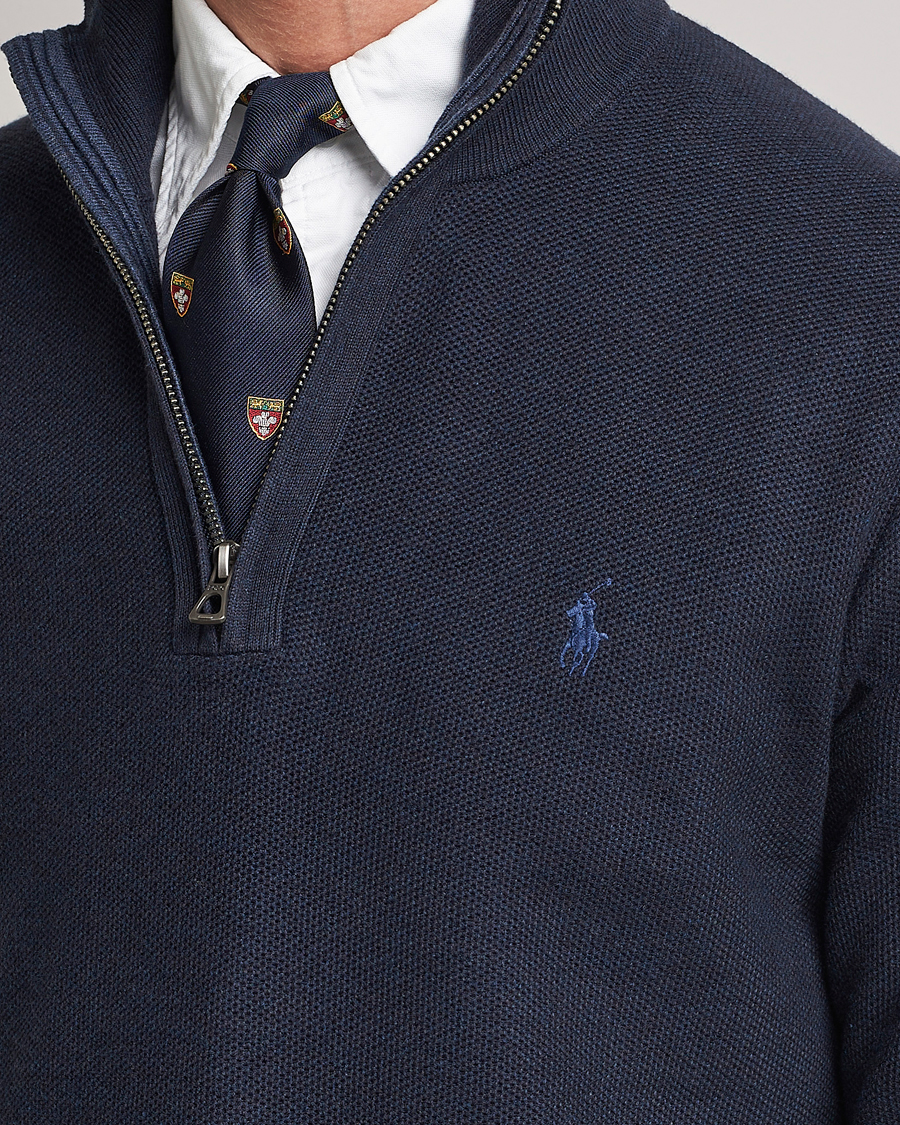 Homme | Pulls Et Tricots | Polo Ralph Lauren | Textured Half-Zip Navy Heather