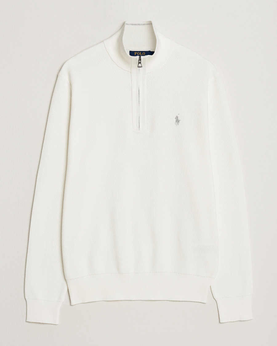 Homme | Pulls Et Tricots | Polo Ralph Lauren | Textured Half-Zip Deckwash White