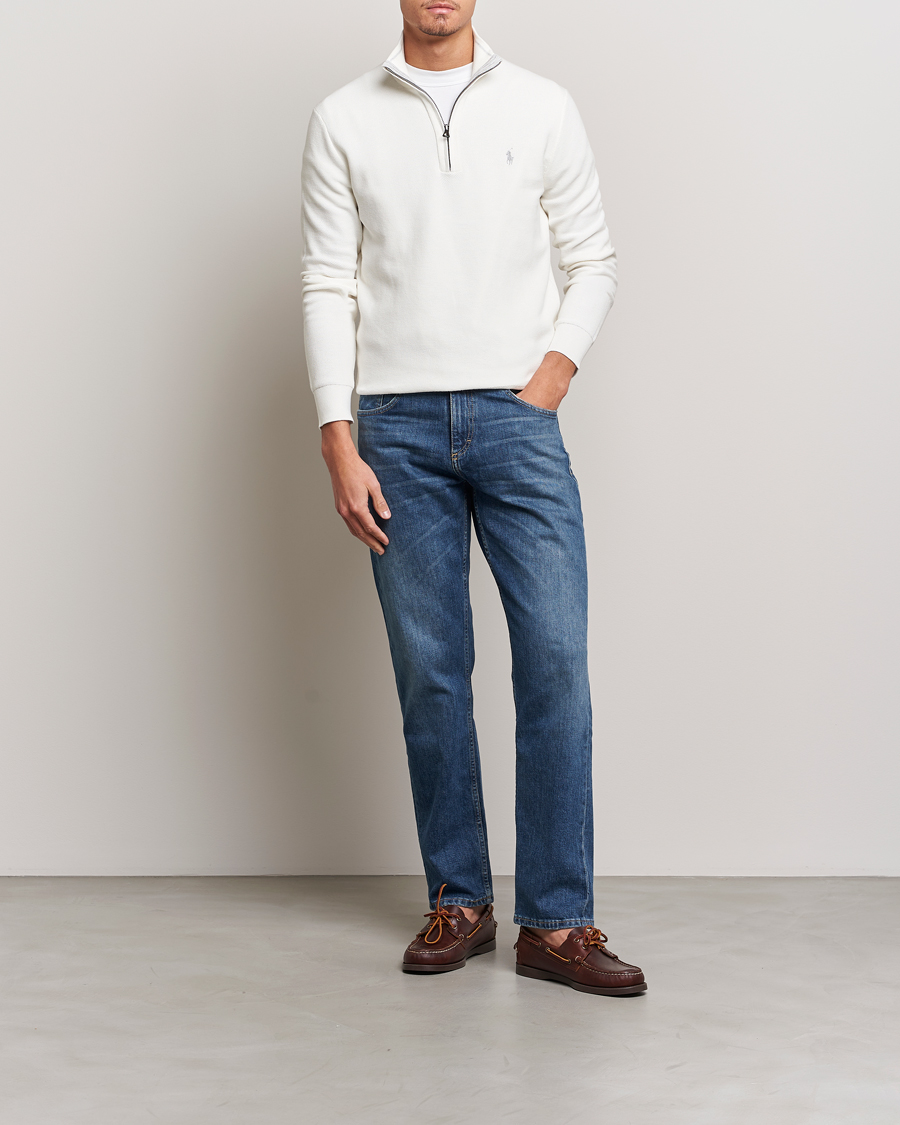 Homme | Pulls Et Tricots | Polo Ralph Lauren | Textured Half-Zip Deckwash White