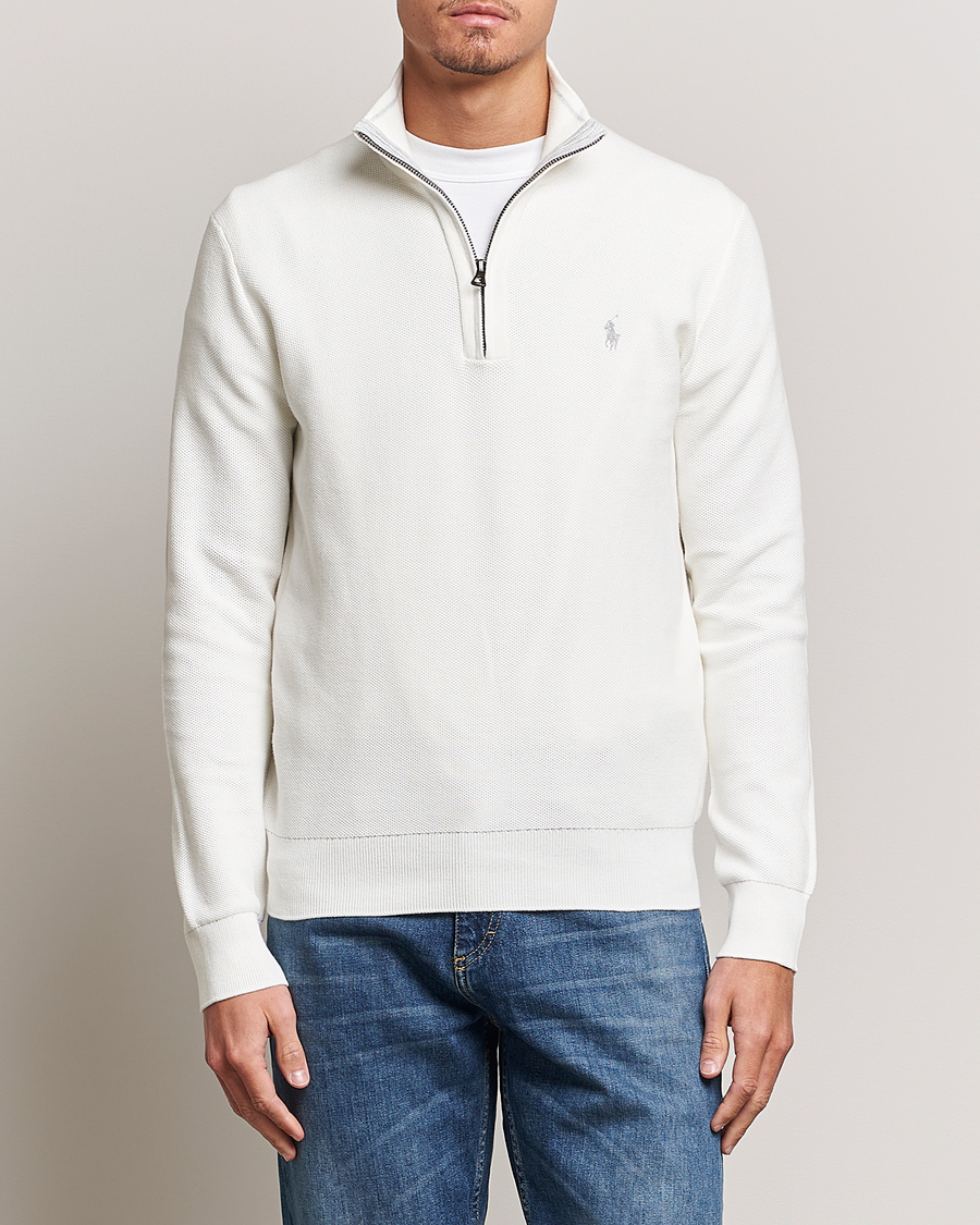 Homme | Pulls Et Tricots | Polo Ralph Lauren | Textured Half-Zip Deckwash White