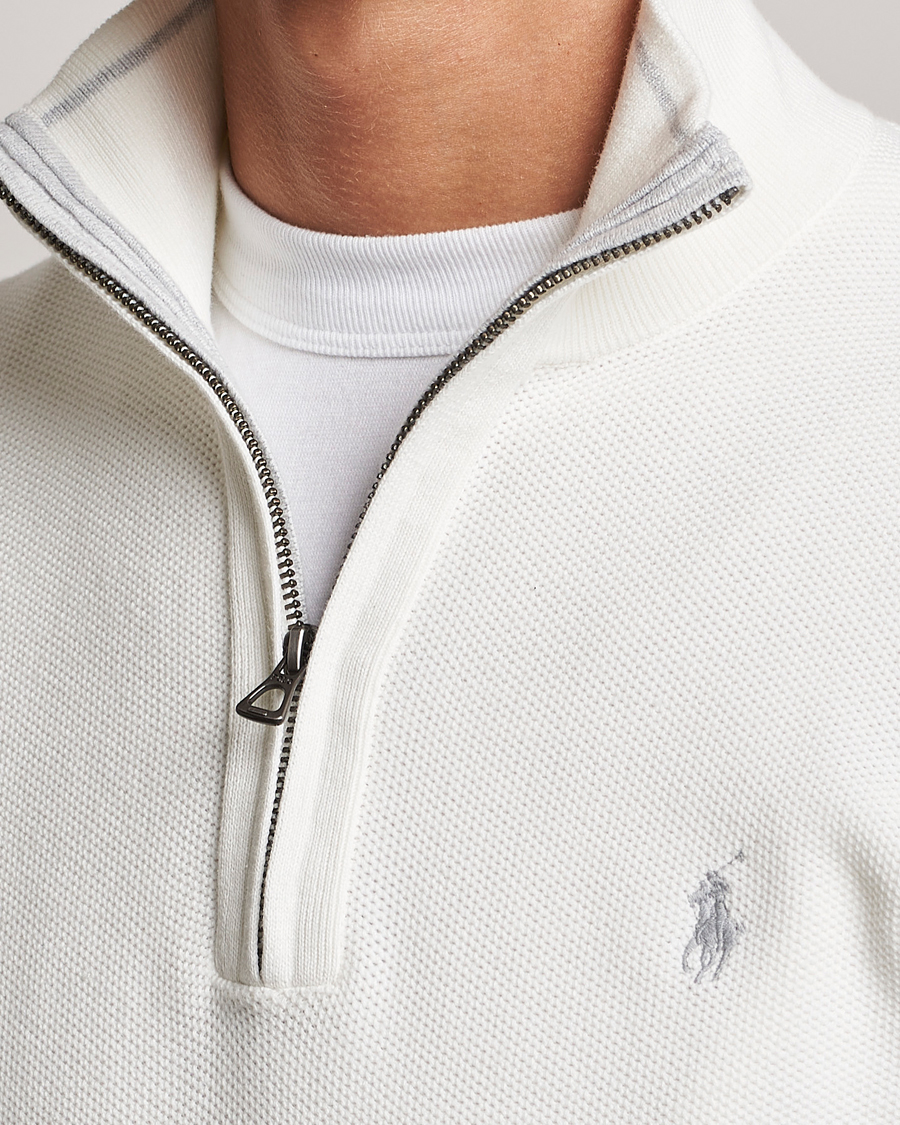 Homme | Pulls Et Tricots | Polo Ralph Lauren | Textured Half-Zip Deckwash White