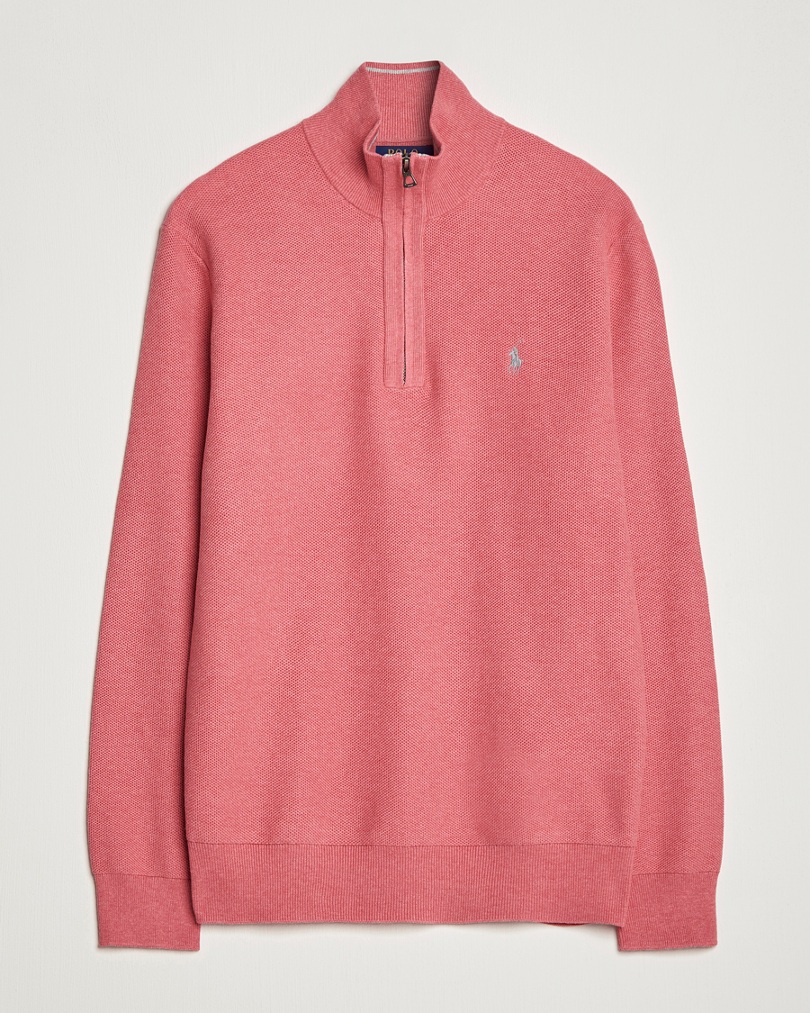 Homme | Pulls Et Tricots | Polo Ralph Lauren | Textured Half-Zip Red Sky Heather