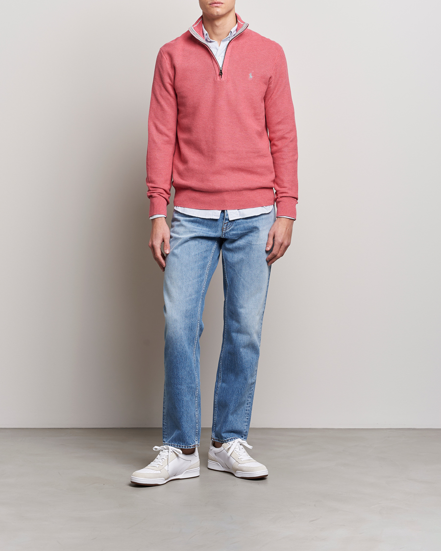 Homme | Pulls Et Tricots | Polo Ralph Lauren | Textured Half-Zip Red Sky Heather