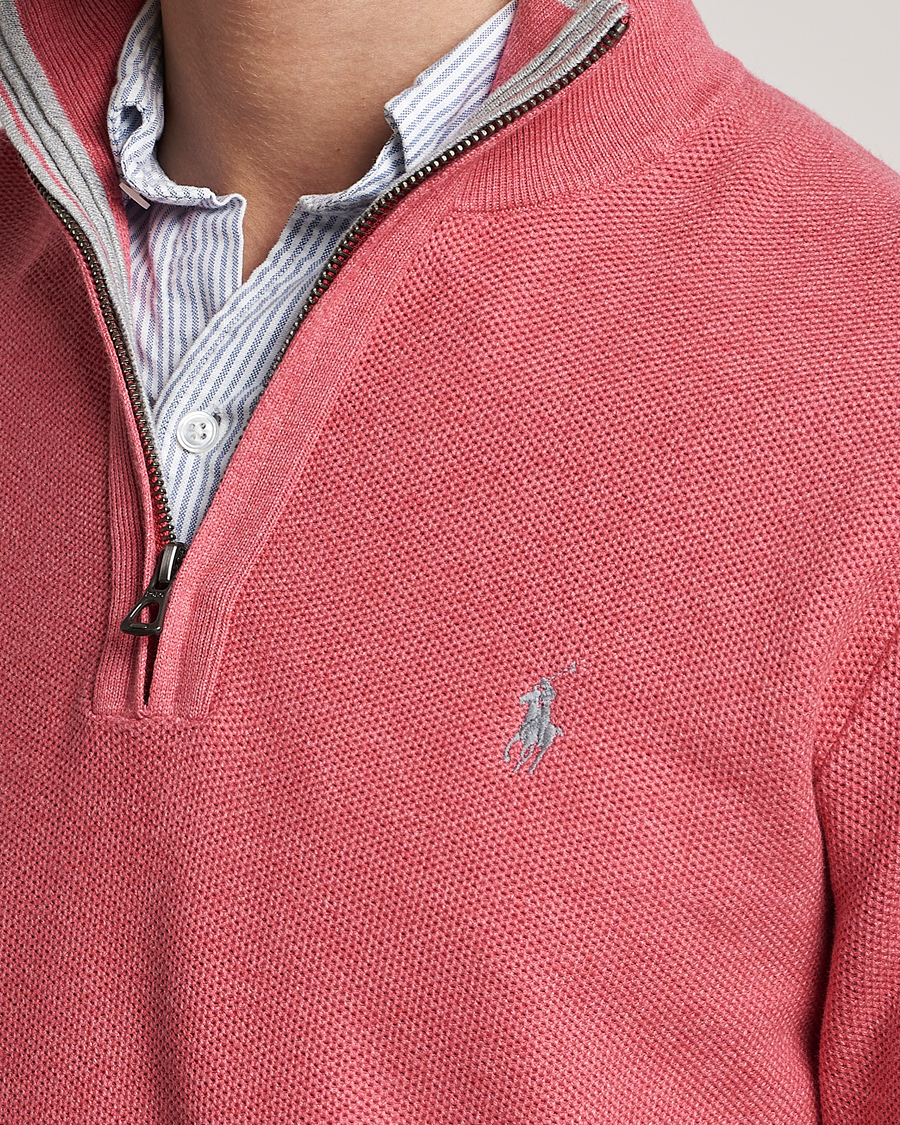 Homme | Pulls Et Tricots | Polo Ralph Lauren | Textured Half-Zip Red Sky Heather