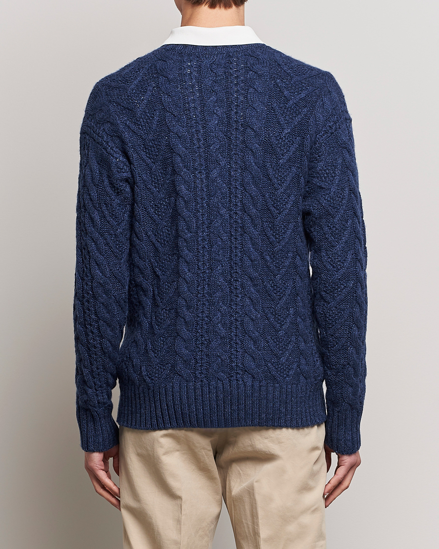 Homme | Pulls Et Tricots | Polo Ralph Lauren | Knitted Fishermen Sweater Mid Blue Heather