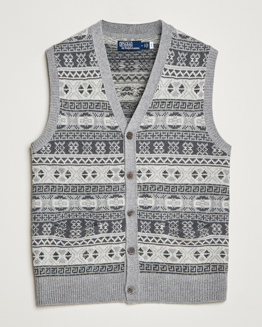 Homme | Pulls Et Tricots | Polo Ralph Lauren | Knitted Fairisle Vest Grey