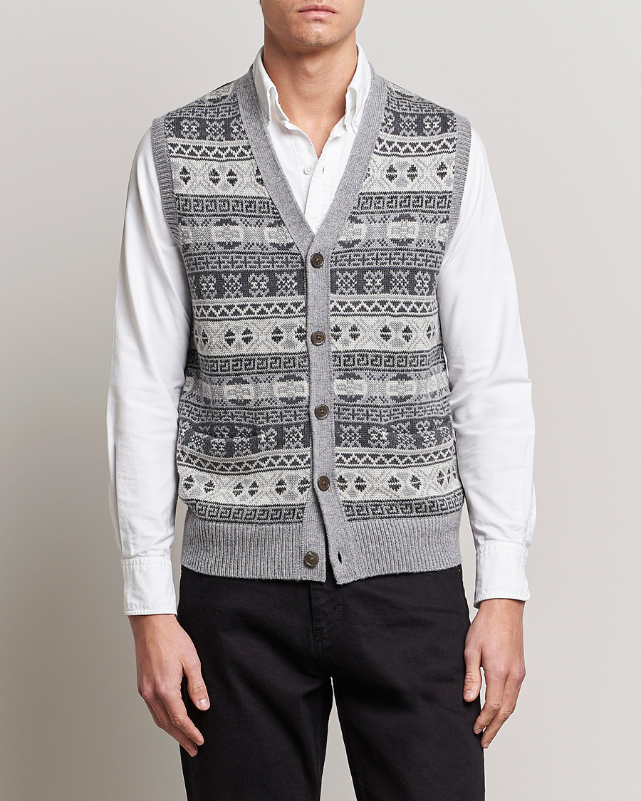 Homme | Pulls Et Tricots | Polo Ralph Lauren | Knitted Fairisle Vest Grey