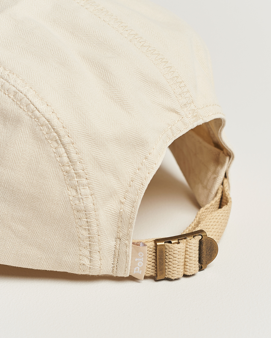Homme | Polo Ralph Lauren 4 Panel Herringbone Twill Cap English Cream | Polo Ralph Lauren | 4 Panel Herringbone Twill Cap English Cream