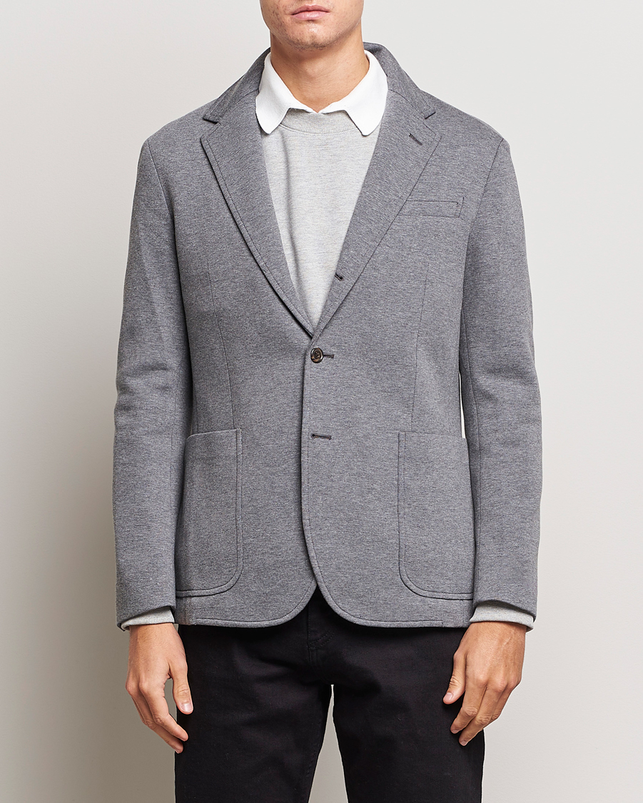 Homme | Blazers | Polo Ralph Lauren | Double Knit Jersey Blazer Medium Grey Heather