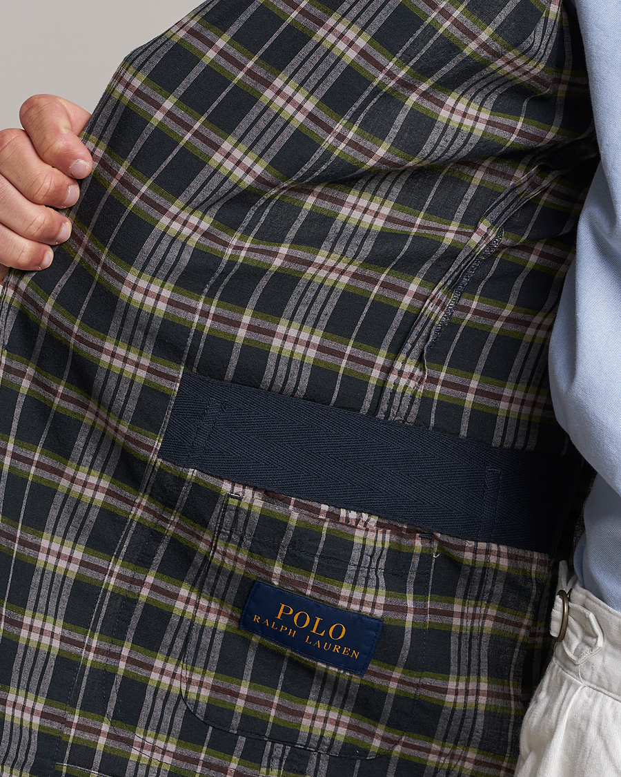 Homme | Blazers | Polo Ralph Lauren | Cotton Madras Checked Blazer Navy/Olive/Burgundy